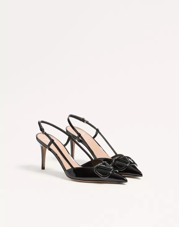 Valentino VLogo Signature Patent Leather Slingback Pump 80Mm - Image 6